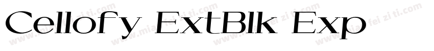 Cellofy ExtBlk Exp字体转换